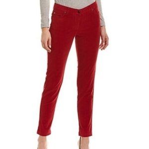 NWT J. Mclaughlin Red Watson Pant Velvet Cotton Size 8